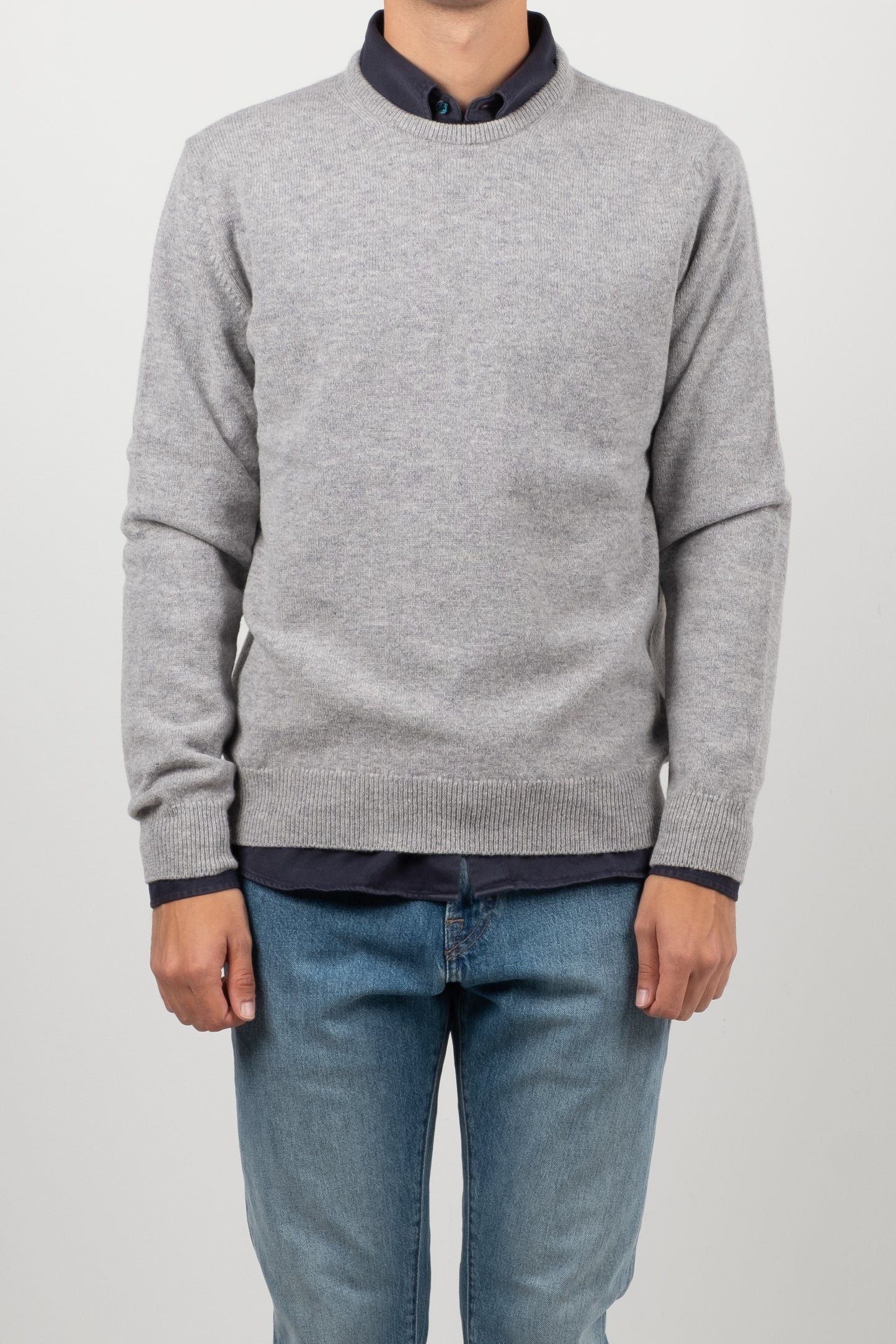Roundneck Lambswool Sweater - Silver