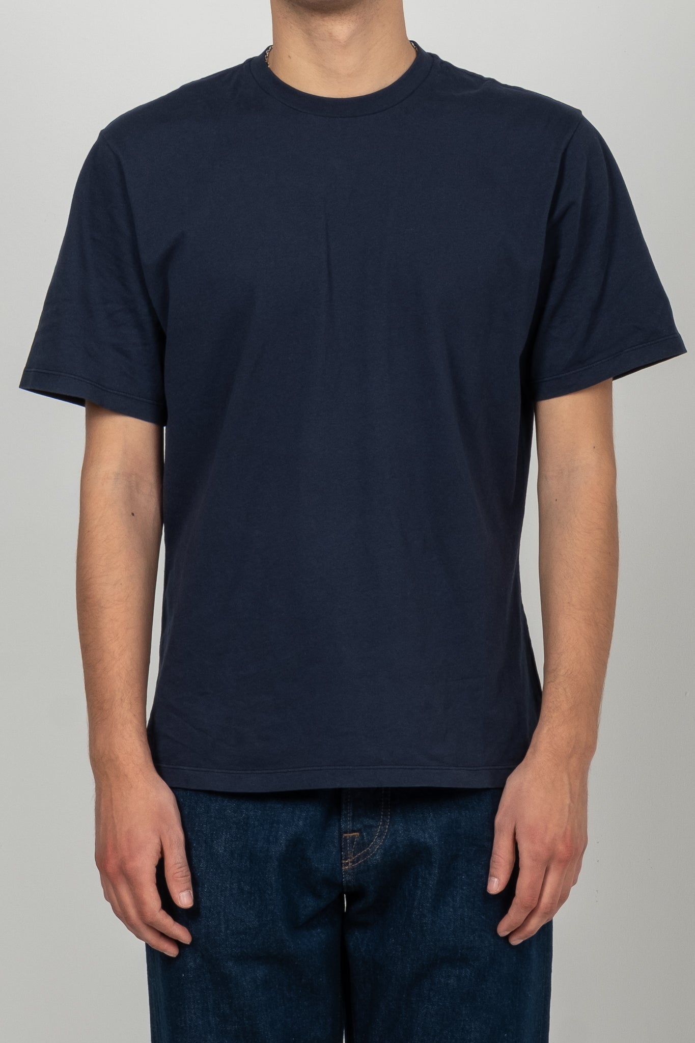 Roundneck T-Shirt Peach Jersey - Navy