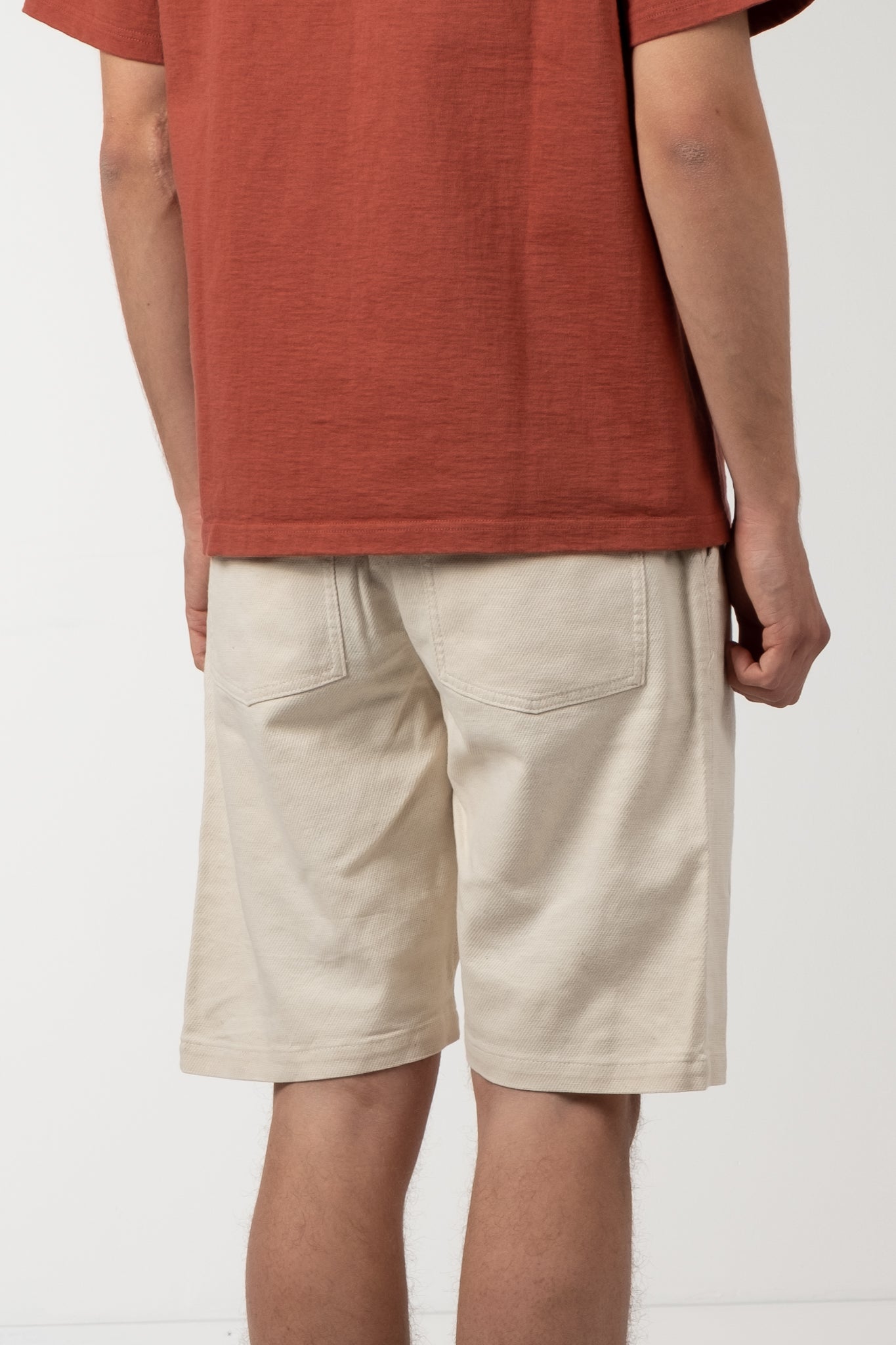 Drawstring Shorts Cotton Linen Dobby - Rinsed